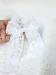Белый бантики для волос на резинке / Школьные банты