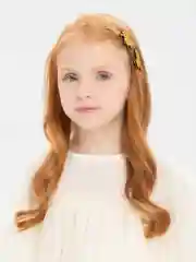 Желтый бантики на зажиме