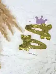 Желтый бантики на зажиме