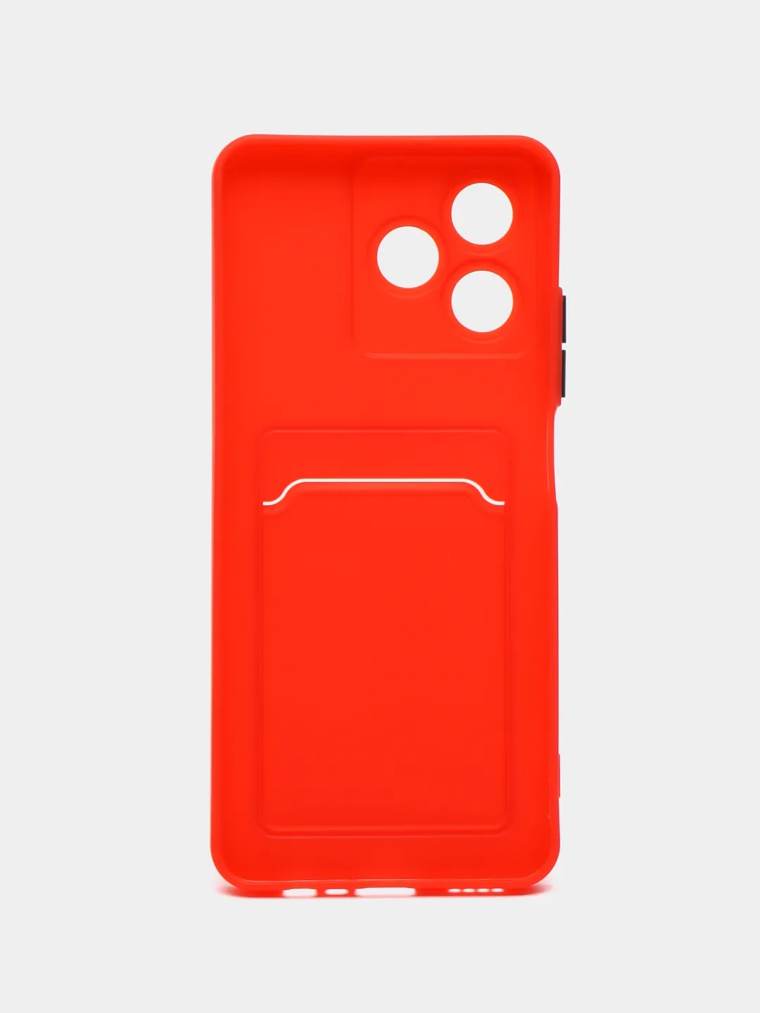 Красный чехол для Realme C51/C53/Note 50 (Реалми С51/С53/Нот 50) с карманом для карт