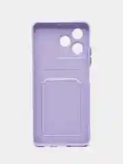 Лавандовый чехол для Realme C51/C53/Note 50 (Реалми С51/С53/Нот 50) с карманом для карт