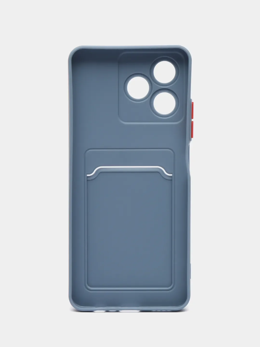 Синий меланж чехол для Realme C51/C53/Note 50 (Реалми С51/С53/Нот 50) с карманом для карт