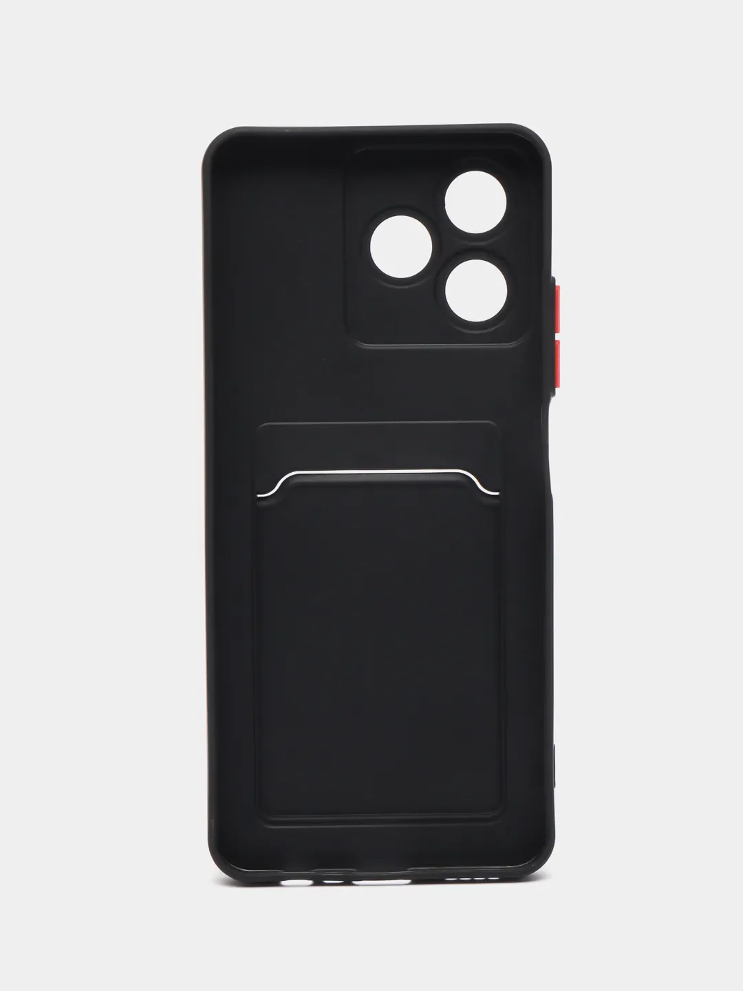 Черный чехол для Realme C51/C53/Note 50 (Реалми С51/С53/Нот 50) с карманом для карт
