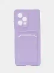 Лавандовый чехол для Xiaomi Redmi Note 12 Pro Plus 5G (Редми Нот 12 Про плюс) с карманом для карт