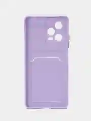 Лавандовый чехол для Xiaomi Redmi Note 12 Pro Plus 5G (Редми Нот 12 Про плюс) с карманом для карт