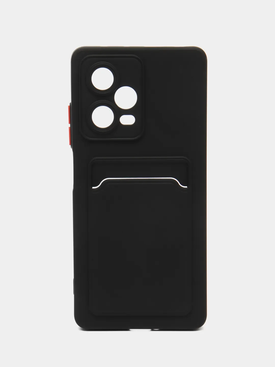 Черный чехол для Xiaomi Redmi Note 12 Pro Plus 5G (Редми Нот 12 Про плюс) с карманом для карт