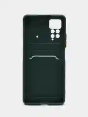 Тёмно-зелёный чехол для Xiaomi Redmi Note 12 Pro 4G (Редми Нот 12 Про) с карманом для карт,