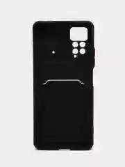 Черный чехол для Xiaomi Redmi Note 12 Pro 4G (Редми Нот 12 Про) с карманом для карт,