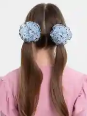 Черный бантики на резинке "Горошек"
