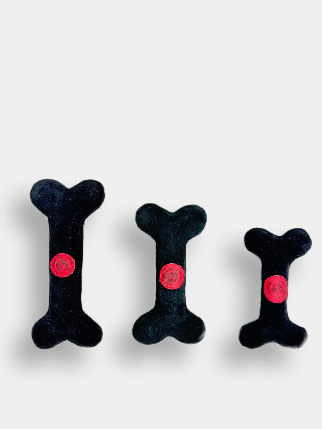 Игрушка для собак "Кость", натуральная замша, с наполнителем, плотная