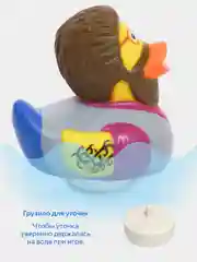 Игрушка для ванны сувенир Funny Ducks "Хипстер уточка", 1328