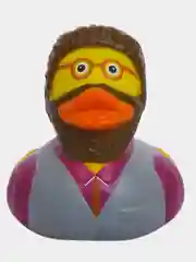 Игрушка для ванны сувенир Funny Ducks "Хипстер уточка", 1328