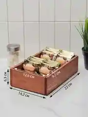 Коричневый подставка для чайных пакетиков/деревянный ящик/упаковка для подарка/ящик для хранения