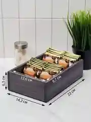 Коричневый подставка для чайных пакетиков/деревянный ящик/упаковка для подарка/ящик для хранения