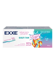 Детская зубная паста с кальцием EXXE "Бабл гам", с 6 лет, 75 мл