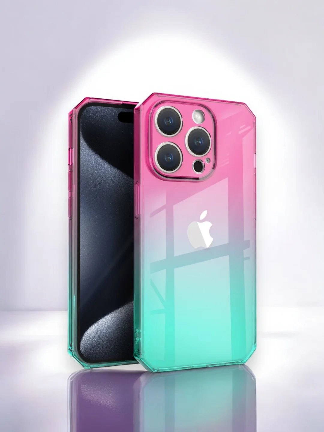 Зеленый чехол прозрачный iPhone XR 11 12 13 14 15 Pro Max mini 7 8 Plus X/XS айфон про макс