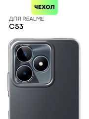 Чехол для Realme C51, C53, C51s, Note 50, Narzo N53 силиконовый BROSCORP с защитой камер