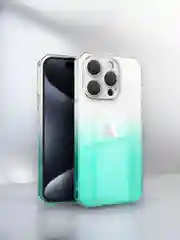 Бирюзовый чехол прозрачный iPhone XR 11 12 13 14 15 Pro Max mini 7 8 Plus X/XS айфон про макс