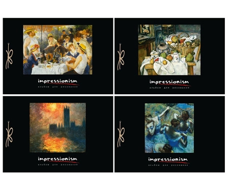 Альбом для рисования "Импрессионисты", плотность 100 г/м2, А4, 40 л, сутаж
