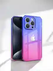 Пурпурный чехол прозрачный iPhone XR 11 12 13 14 15 Pro Max mini 7 8 Plus X/XS айфон про макс