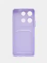 Лавандовый чехол для Xiaomi Redmi Note 13 4G (Сяоми Редми Ноут 13 4G) с карманом для карт