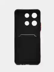 Тёмно-зелёный чехол для Xiaomi Redmi Note 13 4G (Сяоми Редми Ноут 13 4G) с карманом для карт