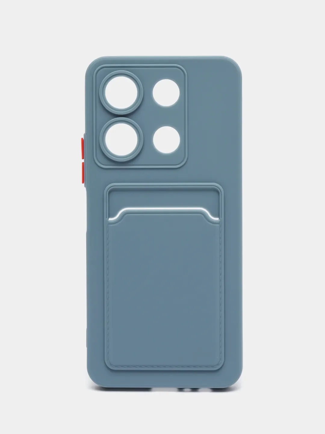 Синий меланж чехол для Xiaomi Redmi Note 13 Pro 5G / Poco X6 (Редми Нот 13 Про 5G /Поко Х6) с карманом