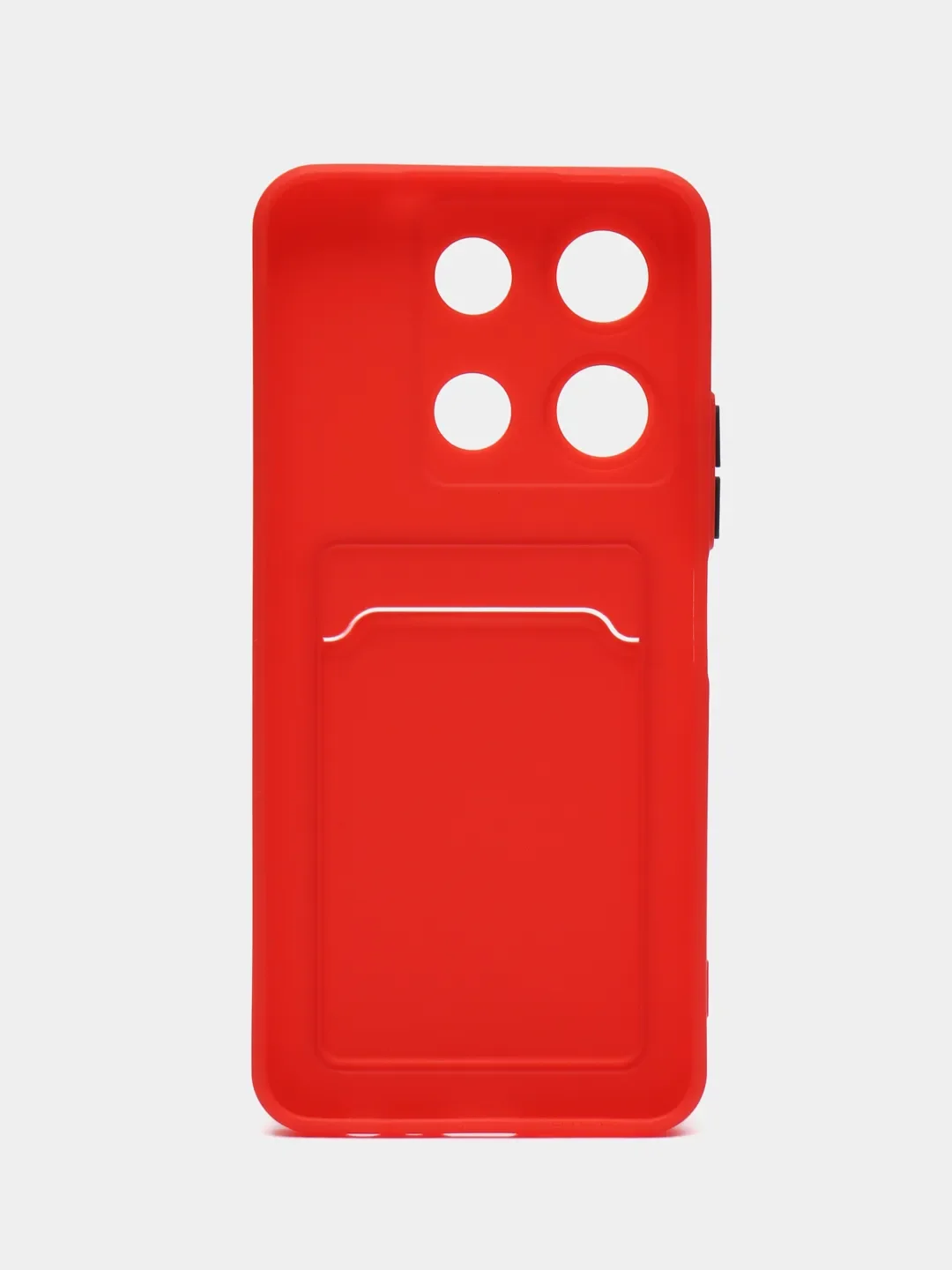 Красный чехол для Xiaomi Redmi Note 13 Pro 5G / Poco X6 (Редми Нот 13 Про 5G /Поко Х6) с карманом