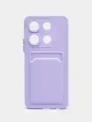 Лавандовый чехол для Xiaomi Redmi Note 13 Pro 5G / Poco X6 (Редми Нот 13 Про 5G /Поко Х6) с карманом