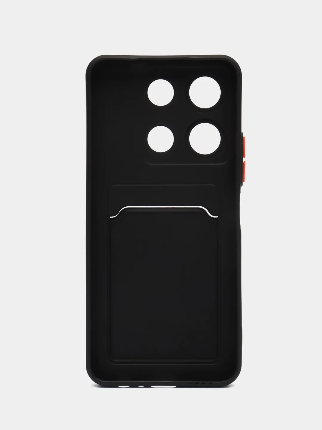 Черный чехол для Xiaomi Redmi Note 13 Pro 5G / Poco X6 (Редми Нот 13 Про 5G /Поко Х6) с карманом