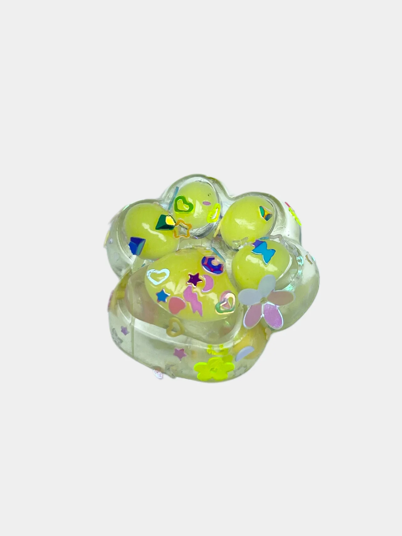 Сквиш Лапа,Лапка кошачья,Антистресс,Игрушка Мялка Жмялка, Тянучка ярких цветов с блёстками