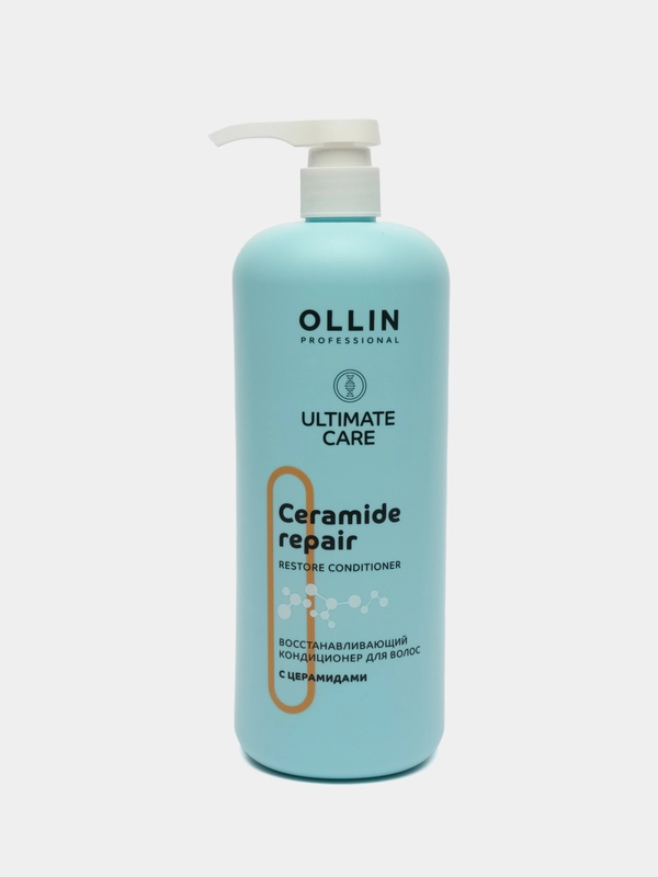 Восстанавливающий кондиционер для волос с церамидами Ultimate care "OLLIN PROFESSIONAL" 1л
