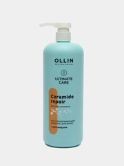 Восстанавливающий шампунь для волос с церамидами Ultimate care "OLLIN PROFESSIONAL" 1000мл