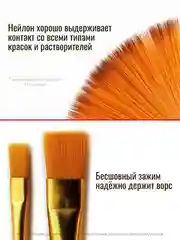 Синий кисти художественные для рисования, набор 10 шт
