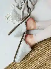 Синий тапочки домашние женские меховые из овечьей шерсти
