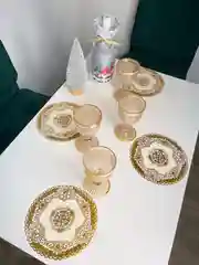 Салфетки на стол, салфетки для сервировки стола на праздник, d - 20 см, золото, комплект - 2 шт