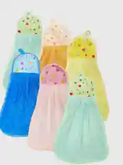 Разноцветный салфетка-тряпка из микрофибры,полотенце-матрешка кухонное с петелькой