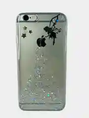 Серебряный чехол с принтом " Фея"  для iPhone 6 / 6S