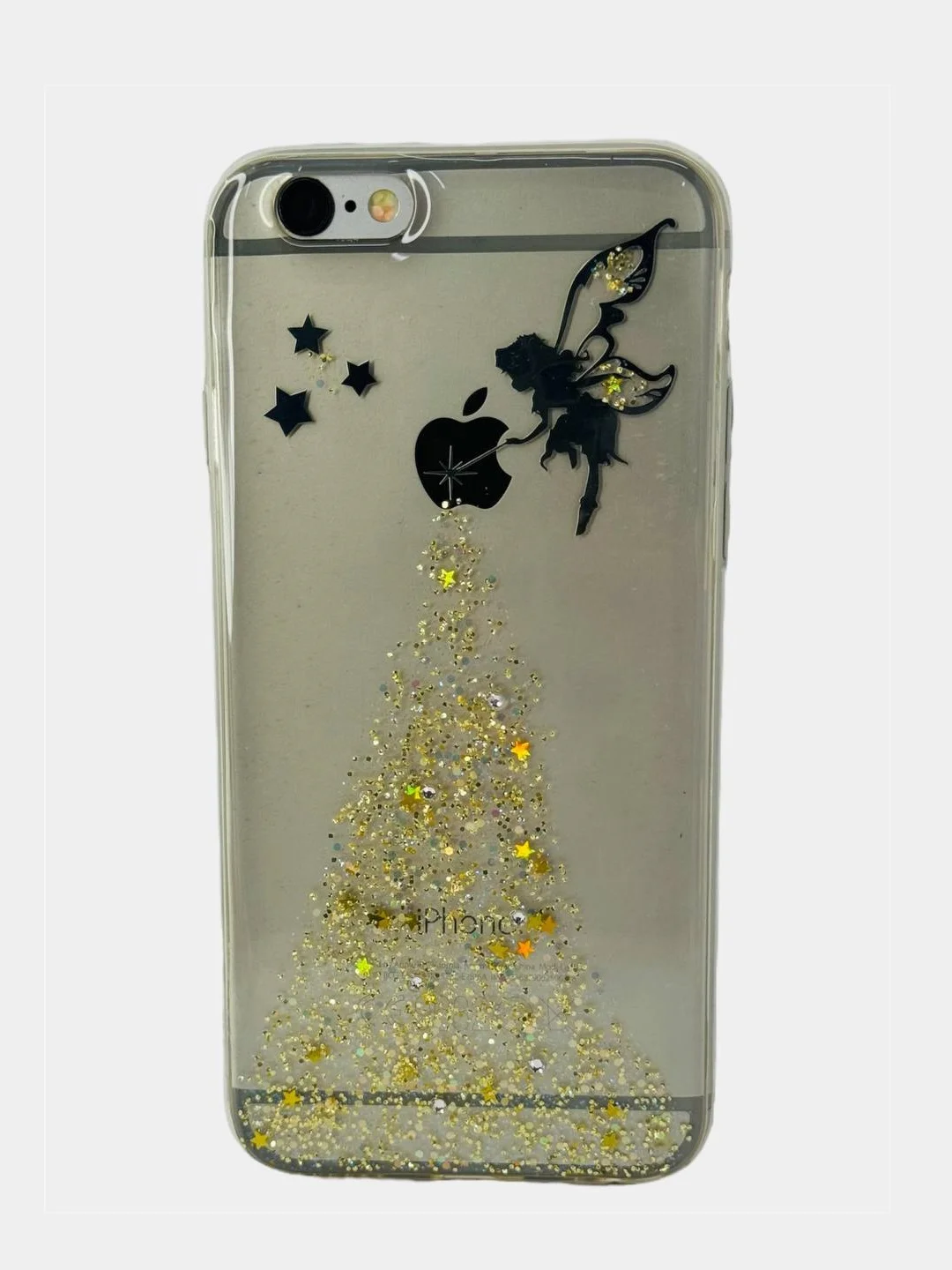 Золотой чехол с принтом " Фея"  для iPhone 6 / 6S