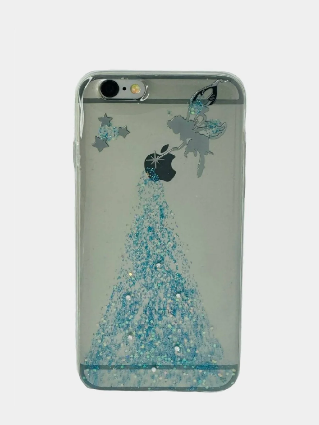 Голубой чехол с принтом " Фея"  для iPhone 6 / 6S