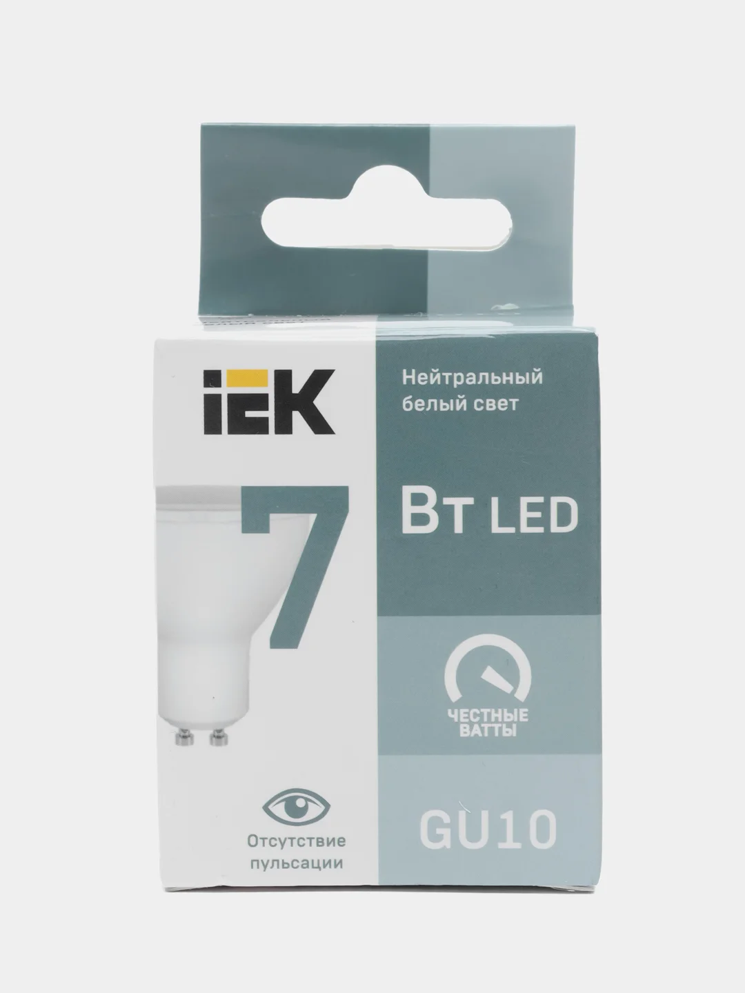 Лампа IEK LED PAR16, 7Вт, 230В, 4000К, GU10, софит