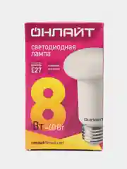 Лампа светодиодная ОНЛАЙТ R63 8Вт E27, теплый свет