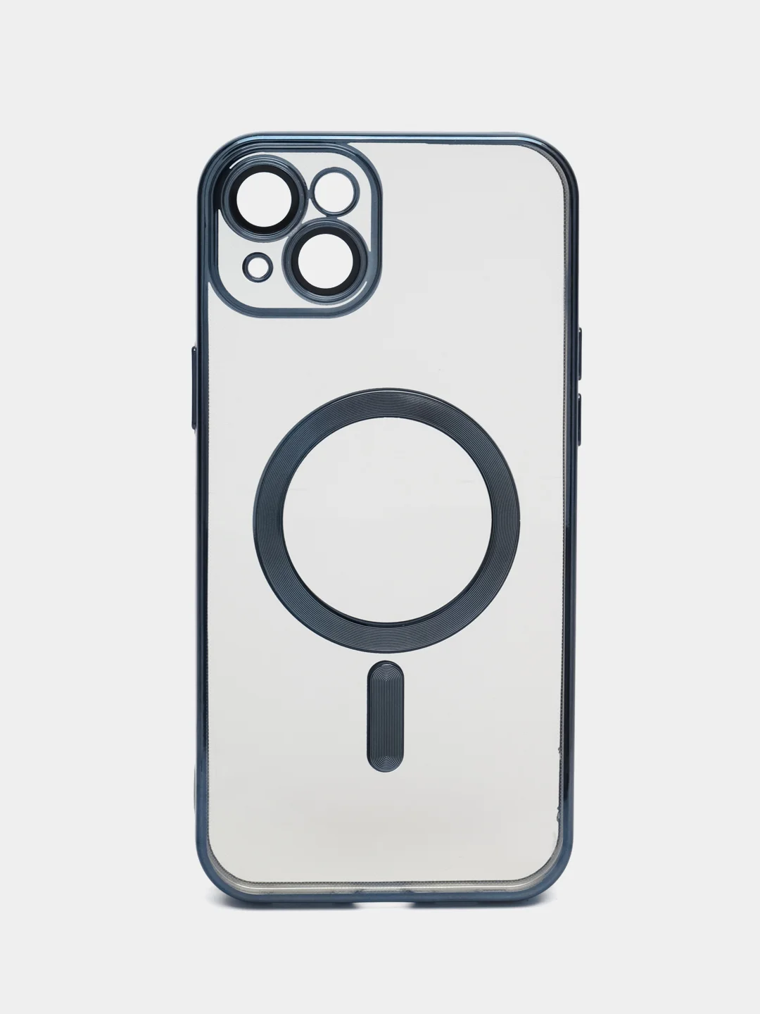 Серый чехол MagSafe (Магсейф) силиконовый для iPhone 11, 12, 13, 14, 15, X/XS, XR, Pro, Pro Max, Plus