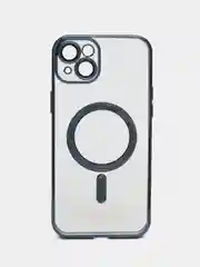 Серый чехол MagSafe (Магсейф) силиконовый для iPhone 11, 12, 13, 14, 15, X/XS, XR, Pro, Pro Max, Plus