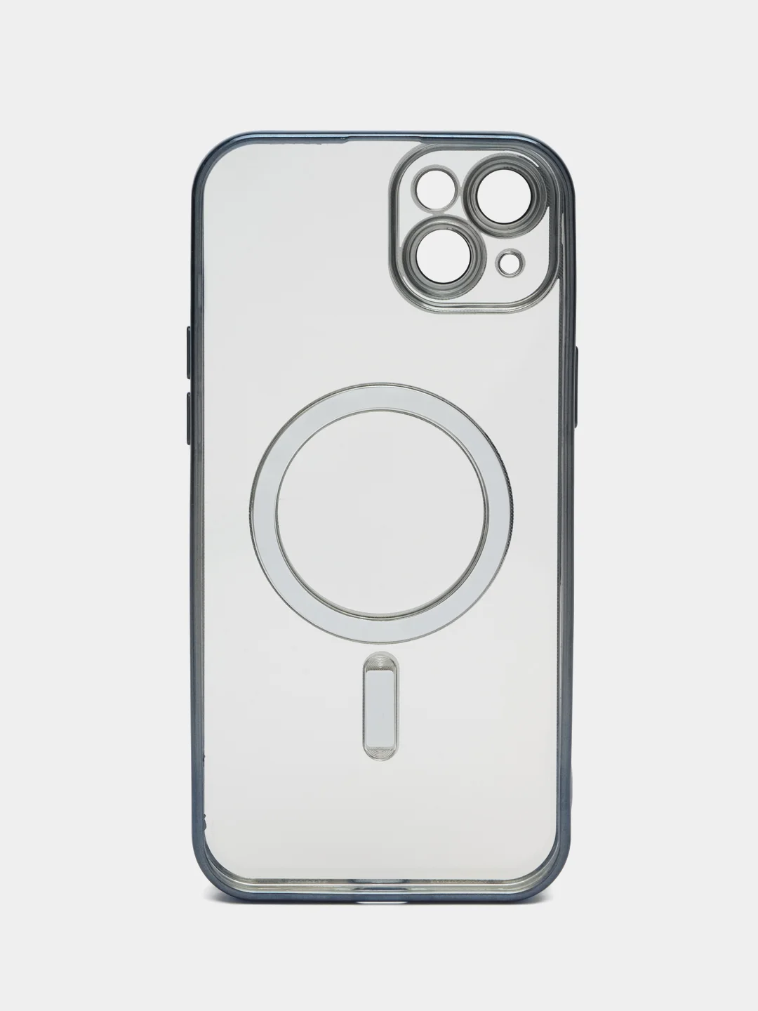 Серый чехол MagSafe (Магсейф) силиконовый для iPhone 11, 12, 13, 14, 15, X/XS, XR, Pro, Pro Max, Plus