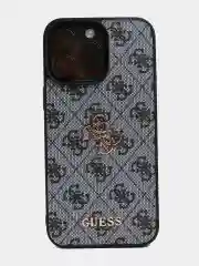 Чехол Guess PU leather iPhone 14 Pro Мах из экокожи синий