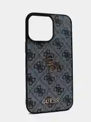 Чехол Guess PU leather iPhone 15 Pro из экокожи синий