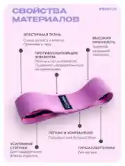 Резинка для фитнеса, PROIRON, ленточная, тканевая, 76х8 см, 11-16 кг, фиолетовая