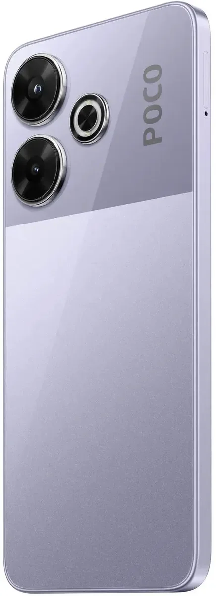 Серебряный смартфон POCO M6, 8/256 GB