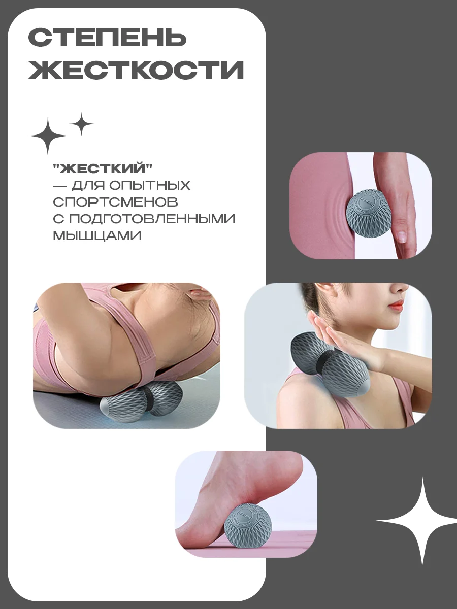 Ролик массажный, МФР ролл, PROIRON МР156503, размеры 15х6,5 см, серый